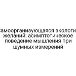 Самоорганизующаяся экология желаний: асимптотическое поведение мышления при шумных измерений